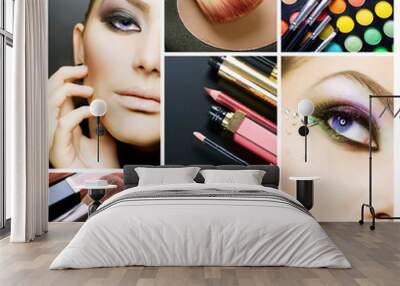 Makeup Collage Wall mural