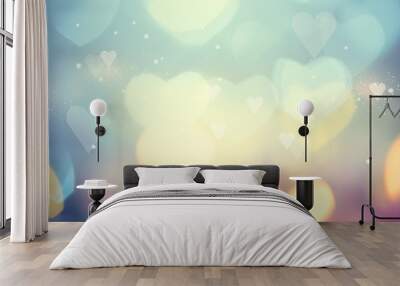 Valentine Hearts Abstract Background. St.Valentine's Day Wall mural