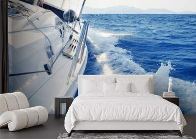 yacht. sailing. yachting. tourism. luxury lifestyle Wall mural