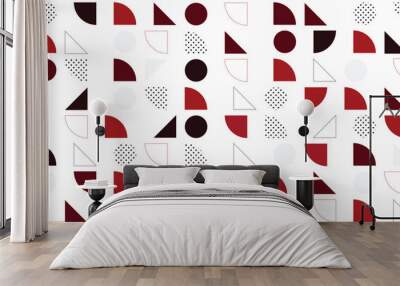 Colorful abstract vector background with various shapes. Vector illustration pattern. Wall mural