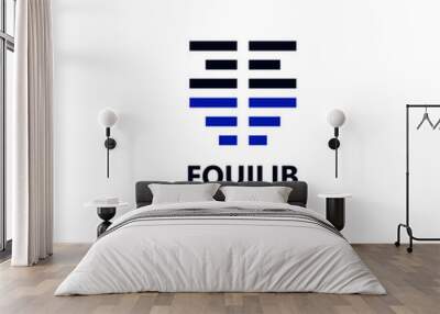 Modern Monogram E and F Logo for your Bussiness or Brand Wall mural