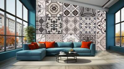 ceramic tiles patterns from Portugal. Wall mural