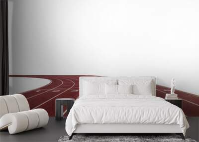 Running race track background with white copy space Wall mural