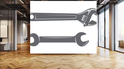 Wrench and adjustable wrench tool icon. Vector modern illustration Wall mural