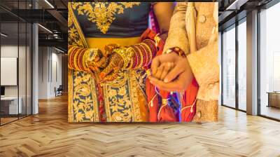 Indian wedding Ceremony  , Groom And Bridal Together Wall mural