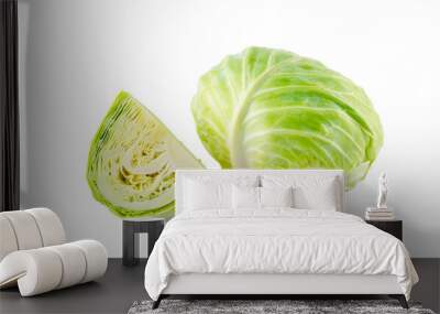 Cabbage isolated on white background. Wall mural