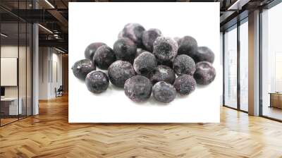 frozen black currant an isolated on white background Wall mural