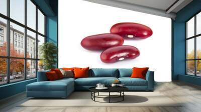 Red beans isolated on white background Wall mural