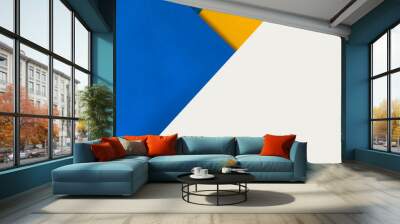 Background of shape and geometry. Colored background decorations with paper. Wall mural