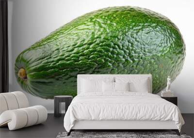 Fresh avocado isolated on white background Wall mural