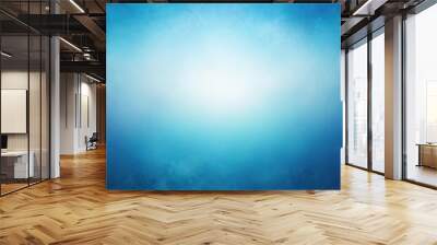 Soft dreamy blue gradient background with noise grain effect Wall mural