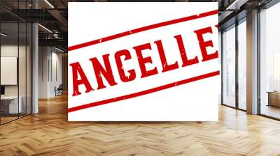 Cancelled square grunge rubber stamp Wall mural