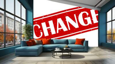 Change square grunge stamp Wall mural