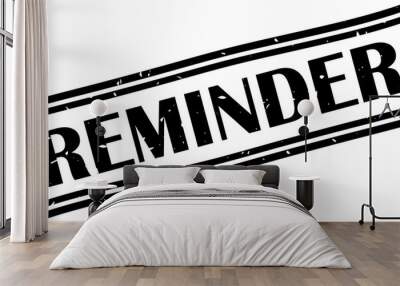 Reminder square grunge stamp Wall mural