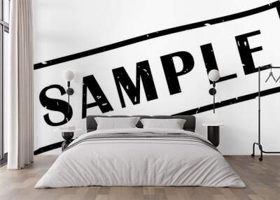 Sample square grunge stamp Wall mural