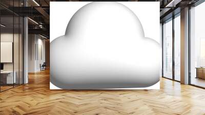 cloud 3d icon on the white background. Wall mural