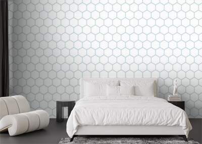 Seamless hexagon grid background. Geometry pattern hexagon. Hexagonal netting. Honeycomb background. Abstract vector background. Wall mural