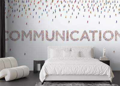 Communication. Large group of people form to create Communication. vector illustration. Wall mural