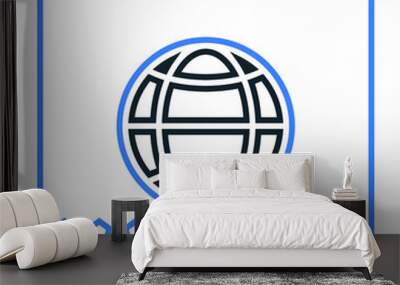 Global, Globe, Seo, Website, Worldwide icon Wall mural