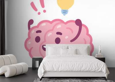 Cartoon brain idea Wall mural