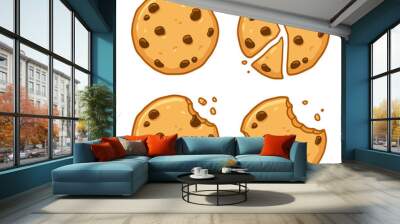 Chocolate chip cookie set Wall mural