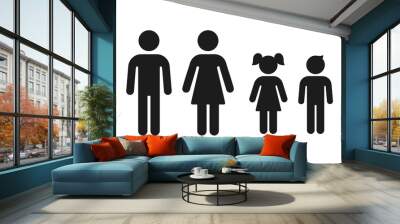 Male and female symbol icon Wall mural