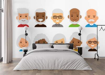 Old people avatars Wall mural