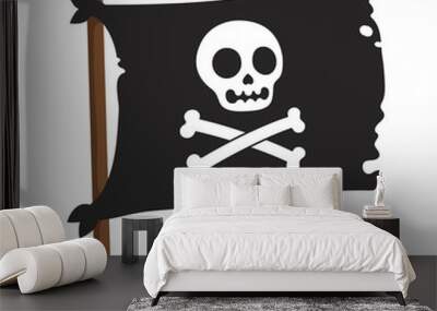 Pirate flag illustration Wall mural