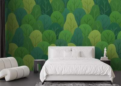 Seamless forest pattern Wall mural