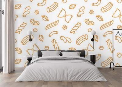 Seamless pasta pattern Wall mural