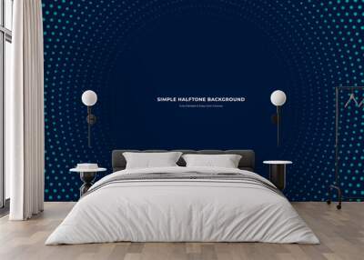 abstract blue simple halftone background Wall mural