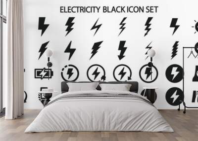 Power related icon set Wall mural