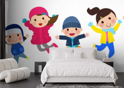 group of kids Wall mural