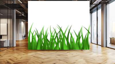 Green grass lawn seamless border summer background Wall mural