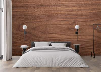 Texture of wood. Walnut wood plank texture background. Wall mural