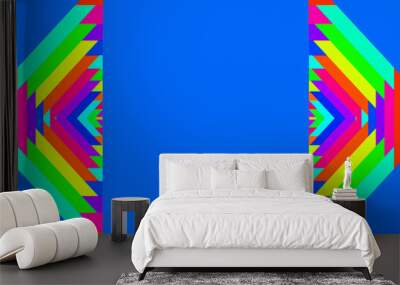 Colorful background, Blue template and space for writing Wall mural