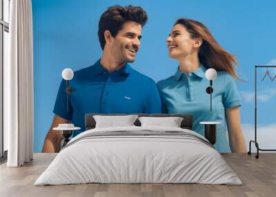  couple in polo shirt  Wall mural