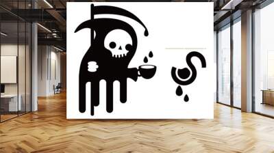 ghost coffee logo icon vector Wall mural