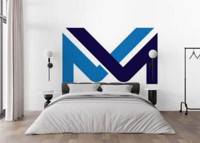 Letter M logo icon design template elements Wall mural