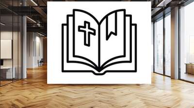 bible icon vector design template in white background Wall mural