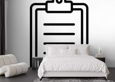 clipboard icon vector design template in white background Wall mural