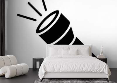 flashlight icon vector design template in white background Wall mural