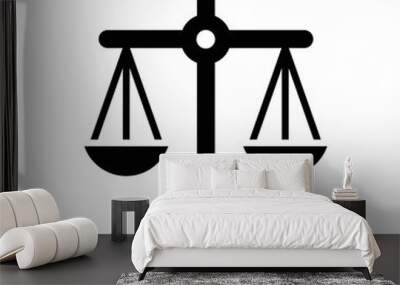 scale of justice icon vector design template in white background Wall mural