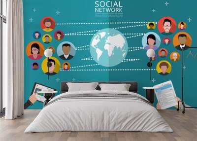 Social media Wall mural