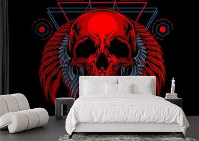 magma skull illustration Wall mural