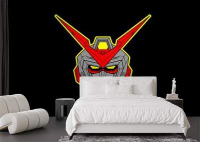 mecha head logo Wall mural