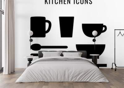 Real vector kitchen utensil icon - cutlery icon Wall mural