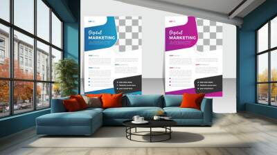 Creative corporate business flyer for business advertise Wall mural