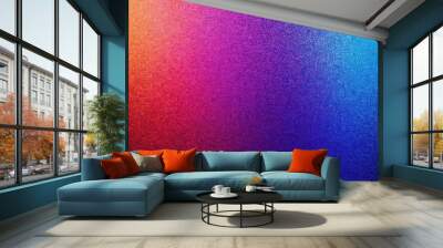 A purple, blue, orange, and red grainy gradient abstract noise background perfect for creative projects, abstract Wall mural