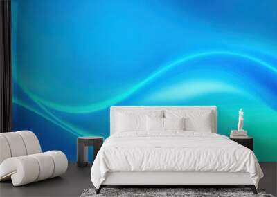 Abstract background with a glowing gradient of green and blue colors, luminescent, digital Wall mural